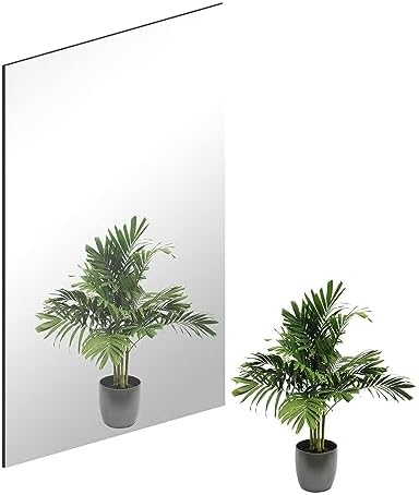 16 x 12'' x 1Pcs Glass Wall Mirror Tile with Self Adhesive Tapes by FindYourLove