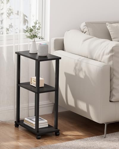 TUTOTAK Small Side Table, Narrow End Table with Wheels, Bedside Table - Image 5