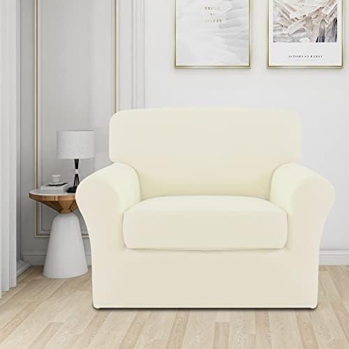 Easy-Going 2 Pieces Stretch Sofa Slipcover for Armchair Washable - Image 2