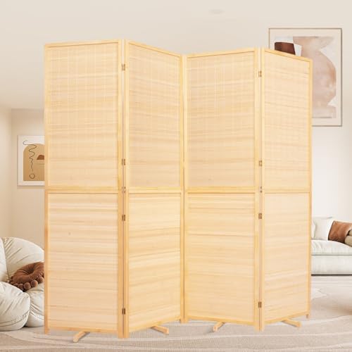 Room Divider Folding Privacy Screens,Hand-Made Natural Bamboo Room Dividers by HOMSCREENER