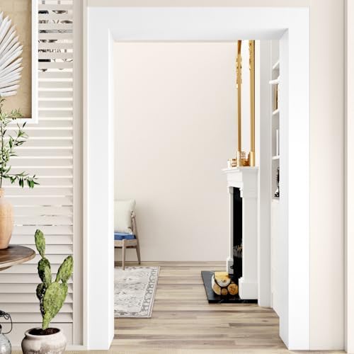 WESTICK Peel and Stick White Wallpaper Borders Waterproof Mirror Frame Border for Bathroom Solid White Mirror Tape Border Vinyl Trim for Bulletin Board Bedroom Wall Decor 3.9"x160" - Image 3