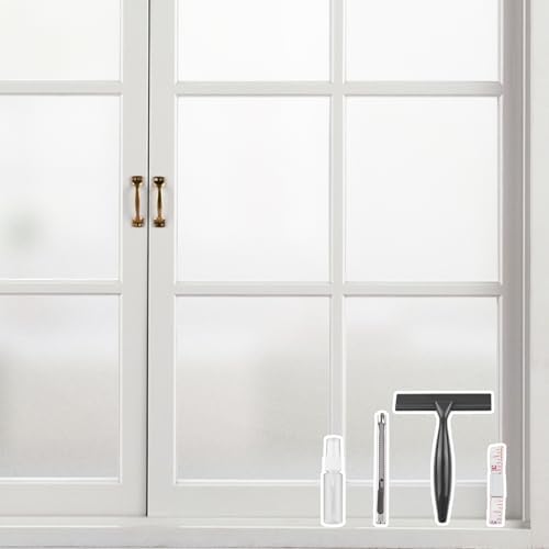Kromapolis Frosted Glass Window Privacy Film with Tools, 35.4″ x 157.4″ by Kromapolis