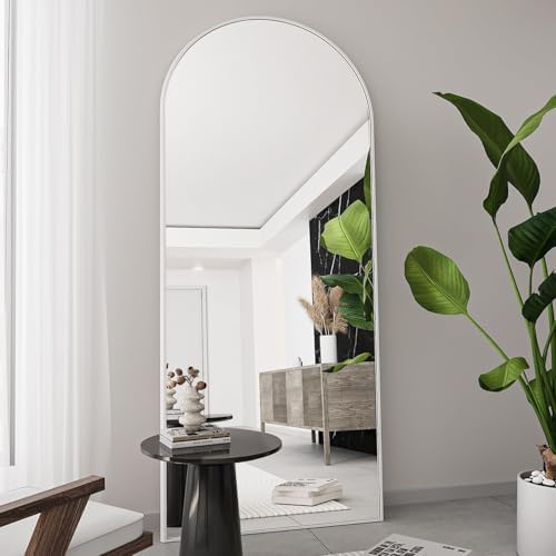 70''x26'' Full Length Mirror, Large Arched Floor Mirror with Stand, Oversized Wall Mirror, Full Body Mirrors Standing Leaning for Living Room, Bedroom (White) - Image 2