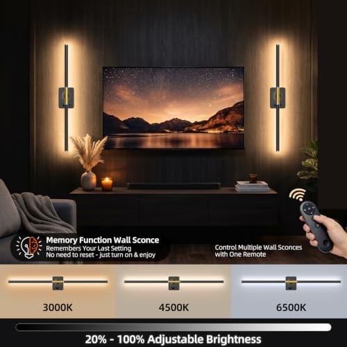 Cordless Wall Sconces Battery Operated Set of 2, Detachable Battery | Digital Battery Display,Backup Battery,3CCT Dimmable,Timer,360°Rotatable,Easy Install,No Wiring for Bedroom Living Room Decor - Image 5