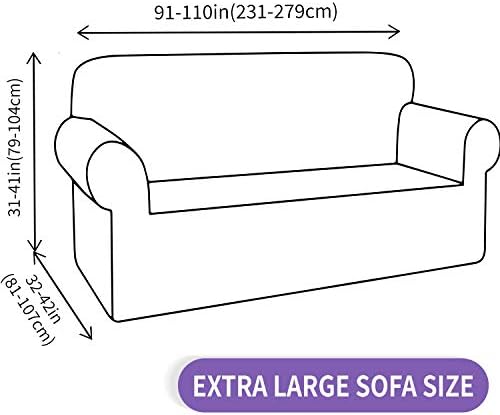 ZNSAYOTX Couch Covers for 3 or 4 Cushion Couch High Stretchy Spandex Pet Friendly Sofa Slipcover 1 Piece Non Slip Couch Covers Extra Large Furniture Protector (Black, XL Sofa) - Image 6