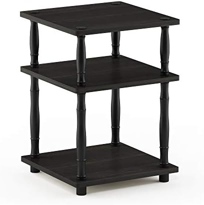 Furinno Turn-N-Tube Toolless 3-Tier Night Stand, Open Shelf, Espresso - Image 5