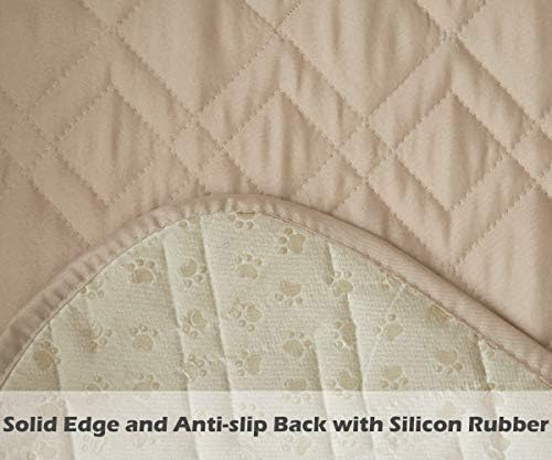 Ameritex Couch Sofa Slipcover 100% Waterproof Nonslip Quilted Furniture Protector Slipcover for Dogs, Children, Pets Sofa Slipcover Machine Washable (Beige, 78") - Image 5