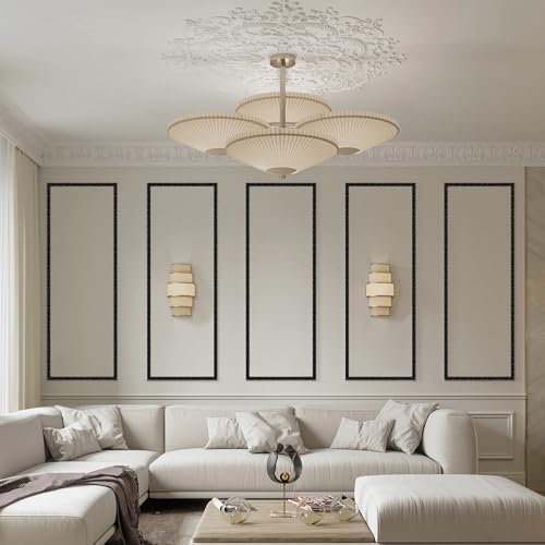 Black Peel and Stick Crown Molding Trim, 0.8" x 49.2 FT Total (3 Pack), Flexible Adhesive Wall Trim Set with Floral Design for Multi-Room & Large Decor Projects - Image 6