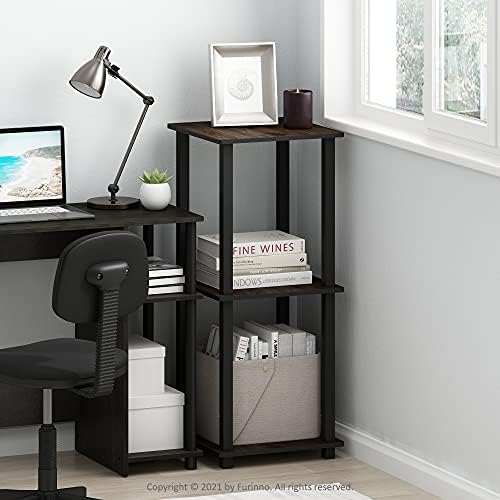 Furinno Simplistic Set of 2 Toolless Living Room Table Set, Columbia Walnut - Image 2