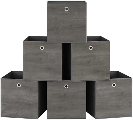 SONGMICS Storage Cubes, Set of 6, 13-Inch Foldable Closet Organizers by Unknown