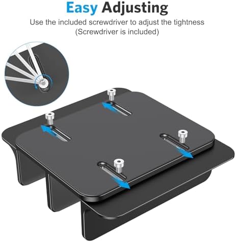 OMOTON Dual Vertical Desk Laptop Stand Holder, Fits MacBook Air/Pro, Black - Image 5
