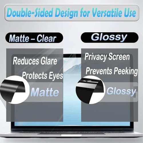 34 Inch computer privacy screen for 21:9 Monitor, Removable Anti-Glare Blue Light Filter & Anti-Scratch Protector Film, Privacy Shield for HP Dell Asus Acer Samsung Desktop Monitors (34" (21:9, 31.4×13.2 in)) - Image 4