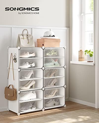 SONGMICS Shoe Rack, 6-Tier with Doors, 24-Pair Storage Cabinet - Image 2