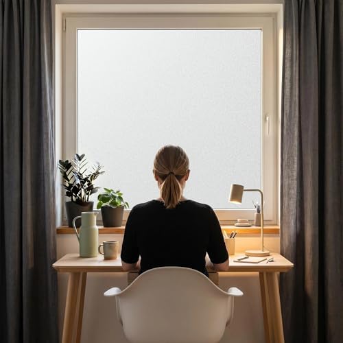 Frosted Glass Window Privacy Film Anti-UV,Embossed White,23.6"x78.7" - Image 6