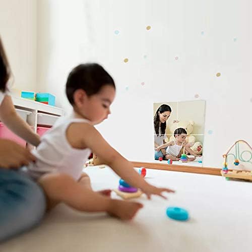 17" x 12" Self Adhesive Acrylic Mirror Sheet 0.08"(2mm) Thick, Non Glass Safety Mirror Great for Classroom Camping Baby Kids Playroom Pet Horses or Chicken Coop - Image 2