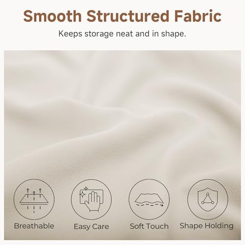 StorageWorks Closet Storage Bins, Beige, Extra Large, 3-Pack - Image 4