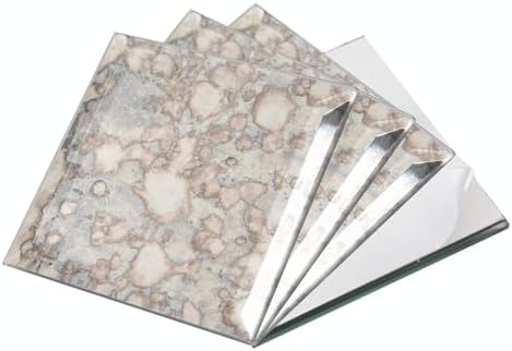 Lovdeco Peel and Stick 3 Inch Antique Mirror Backsplash, Square Tile for Kitchen Bathroom (32 Sheets, 2 SQ.FT.) by Lovdeco