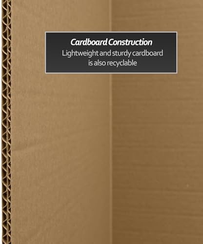 3 ft. Short Brown Temporary Cardboard Folding Screen - 3 Panels - Image 6