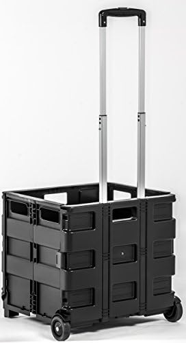 dbest Products Quik Cart Without Lid Collapsible Rolling Crate - Black - Image 2