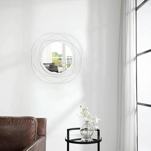Wall Mirror Modern Metal Frame Arts Circle Mirror for Wall Decorative Home Living Room Balcony Bedroom Bathroom Hallway Farmhouse Entryway Gold 16” x 16” - Image 4