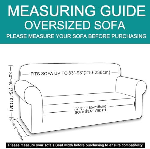 U-NICE HOME Oversized Stretch Couch Cover Slipcover, Bronze Green - Image 6