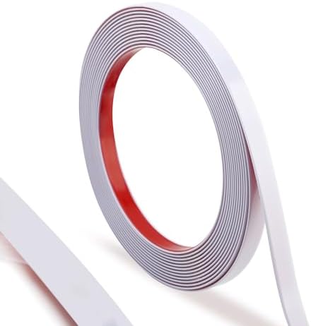 Trimold Glossy White Molding Trim Peel and Stick, Flexible Mirror Border Design, Wall Ceiling Floor Cabinet Tile Edge Moulding, 5m x 2cm by AllAboutTrimMoldings