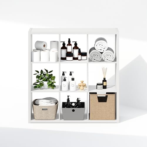 Furinno Cubic Extra Thick 9-Cube Closet Organizers and Storage, White - Image 7