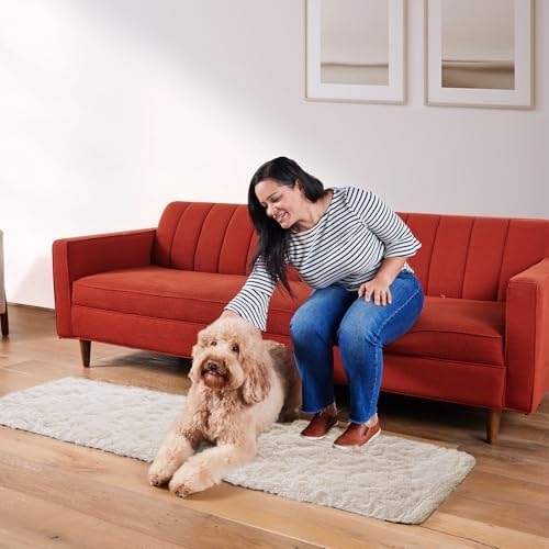 Ophanie Runner Rug for Hallway, 2x6 Upgrade Non-Slip Fluffy Soft Bedside Rugs, Bedroom Living Room Ivory Shaggy Carpet for Kids Girls Boys Dorm Nursery Home Decor Aesthetic - Image 6