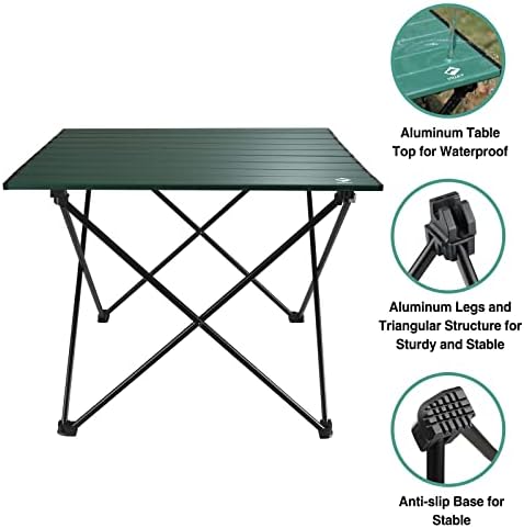 VILLEY Portable Camping Side Table, Ultralight Aluminum Folding Beach Table - Image 5