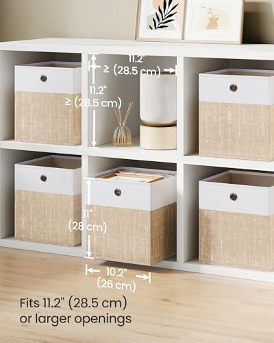 SONGMICS Storage Cubes, Set of 6 Foldable Organizer Boxes with Handles - Image 7