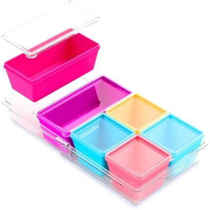 Gemice Silicone Freezer Molds with Lids, 6-Pack 1-Cup & 2-Cup by GemiceBeautyTools