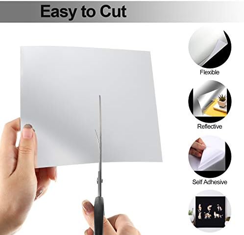 Zonon 10 Pieces Flexible Mirror Sheets Self Adhesive,6 X 6 Inches - Image 4