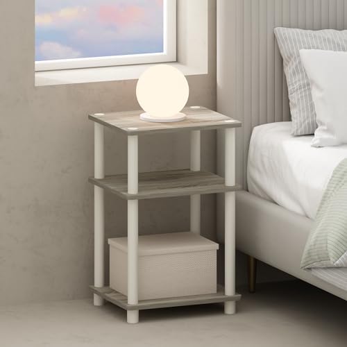 Furinno JUST Toolless 3-Tier Night Stand, Open Storage, Sonoma Oak by Furinno-FitsYourSpaceFitsYourBudget