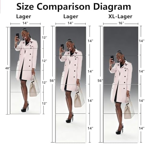 Unbreakable Door Mirror Full Length,Full Body Mirror for Kids, 4PCS x 12 x 16 inch About, Shatterproof Plexiglass Long Mirrors for Bedroom Closet, Children Plastic Mirrors Non Glass Stick on Miroir - Image 3