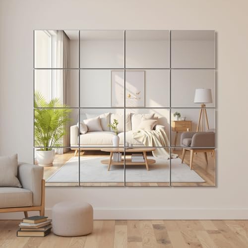 Delma Home Gym Mirror Tiles, 14'' x 12'' Glass Frameless Mirror - Image 2
