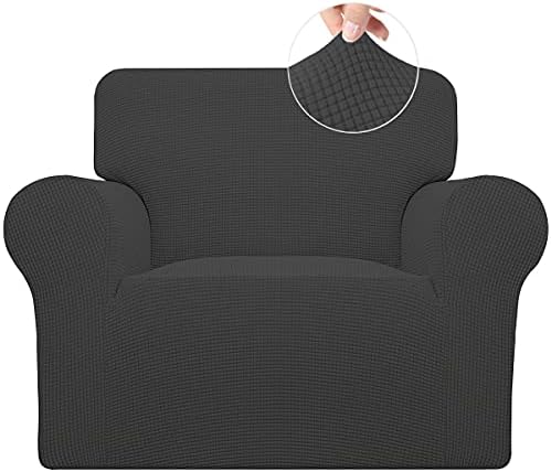 Easy-Going Stretch Chair Sofa Slipcover Washable Dark Gray by Easy-Going