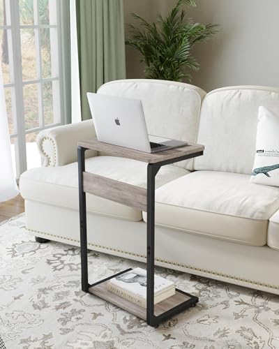 Wooden Pedestal Dinner TV Tray Table for Eating Couch End Tables ET-YB-GYW1 - Image 5