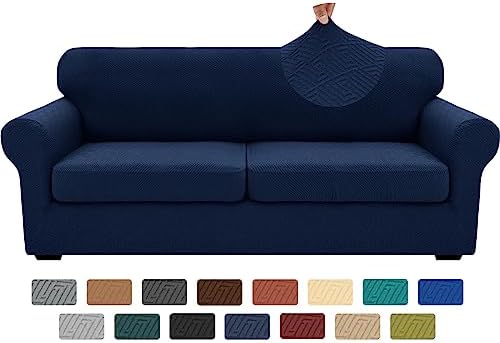 XINEAGE 3-Piece Stretch Sofa Cover, Washable Couch Covers for Dog by XINEAGE