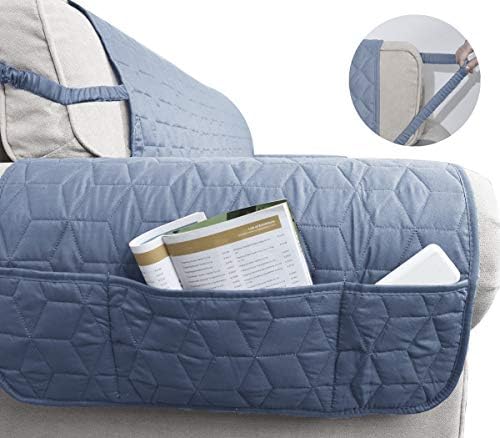 Ameritex Couch Sofa Slipcover 100% Waterproof Nonslip Quilted Furniture Protector Slipcover for Dogs, Children, Pets Sofa Slipcover Machine Washable (Stone Blue, 78'') - Image 5