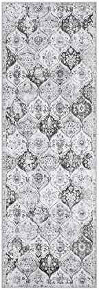 Lahome Moroccan Washable Runner Rug, 2x6 Grey Kitchen Runners for Hallways - Image 2