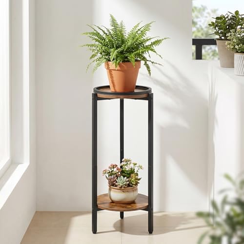 HOOBRO Small Round Side Table, 2-Tier Circle End Table for Small Space - Image 5