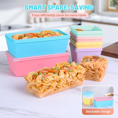 Gemice Silicone Freezer Molds with Lids, 6-Pack 1-Cup & 2-Cup - Image 4