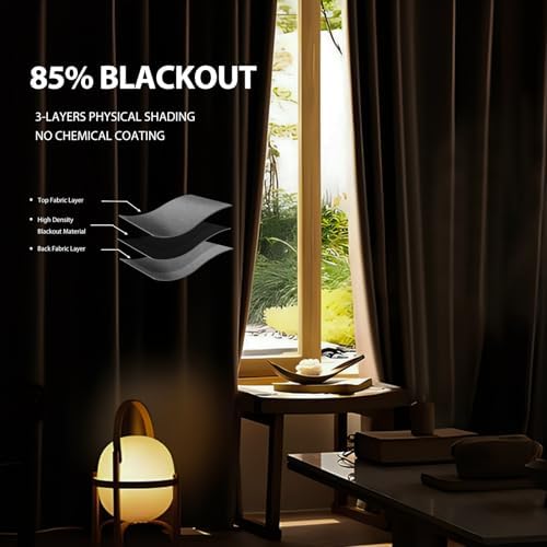 Room Divider Ceiling Mounted Curtains Track Sets Extra Wide Blackout Curtain Flexible Tracks for Bedroom Privacy Partition Separator, 1 Panel Light Grey Drape and White Rail, W10 x H9ft - Image 2