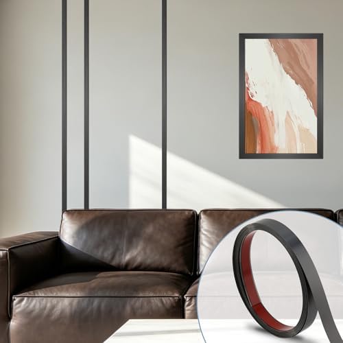 Brushed Black Metalized Finish Molding Trim, Peel and Stick Strip for Mirror Frame, Wall, Fireplace and Home DIY Decoration (16.4 ft x 0.8 inch) - Image 4