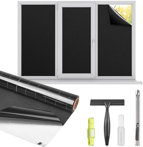 Kromapolis Blackout Window Privacy Film Light Blocking, 23.6'' x 157.4'' by Kromapolis