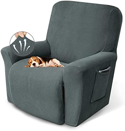 KEKUOU Recliner Chair Covers, 1-Piece Lazy Boy Recliner Covers,Grey by KEKUOU