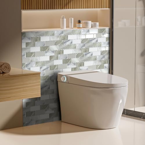 Art3d 10-Pack Subway Peel and Stick Backsplash, Beige & White, 12 x 12 Inch - Image 3