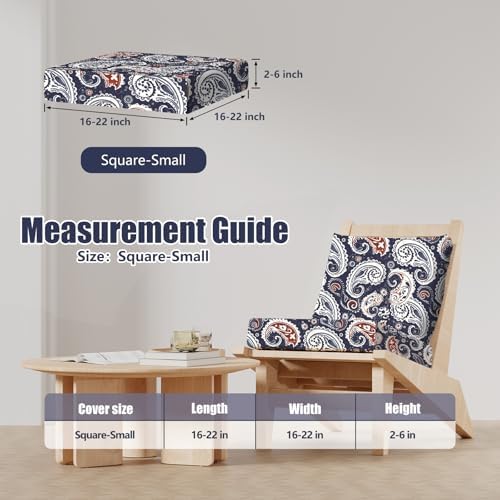 8Pcs Outdoor Cushion Covers, Stretch Patio Furniture Couch Chair Slipcovers - Image 2