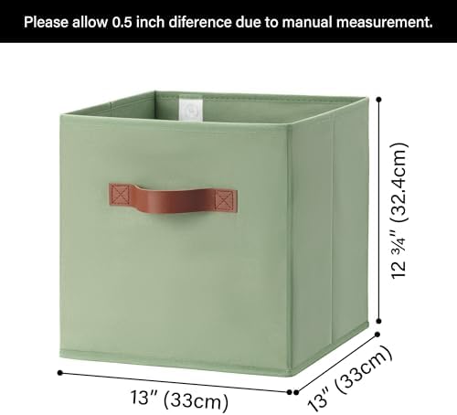 GRANNY SAYS 13 Inch Storage Cube Organizers, Sage Green, 6-Pack - Image 2