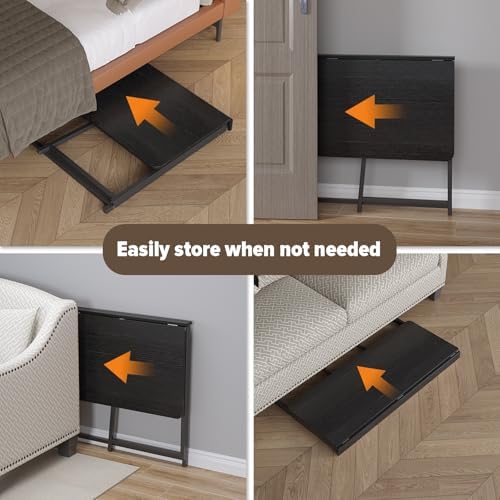 WOHOMO Folding Desk, 47.2" Foldable Computer Table for Small Spaces, Black - Image 4